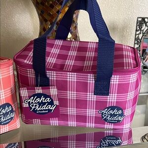 Pink Plaid Storage Bag